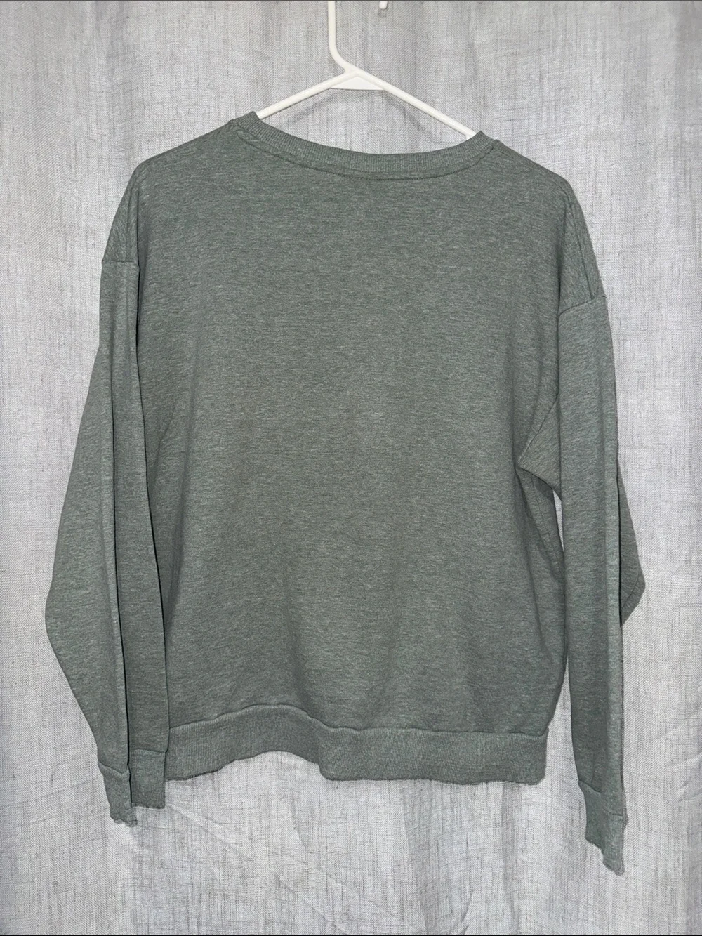 Relaxed Crewneck Sweatshirt with Botanical Print - Sage Green - Picture 4 of 6